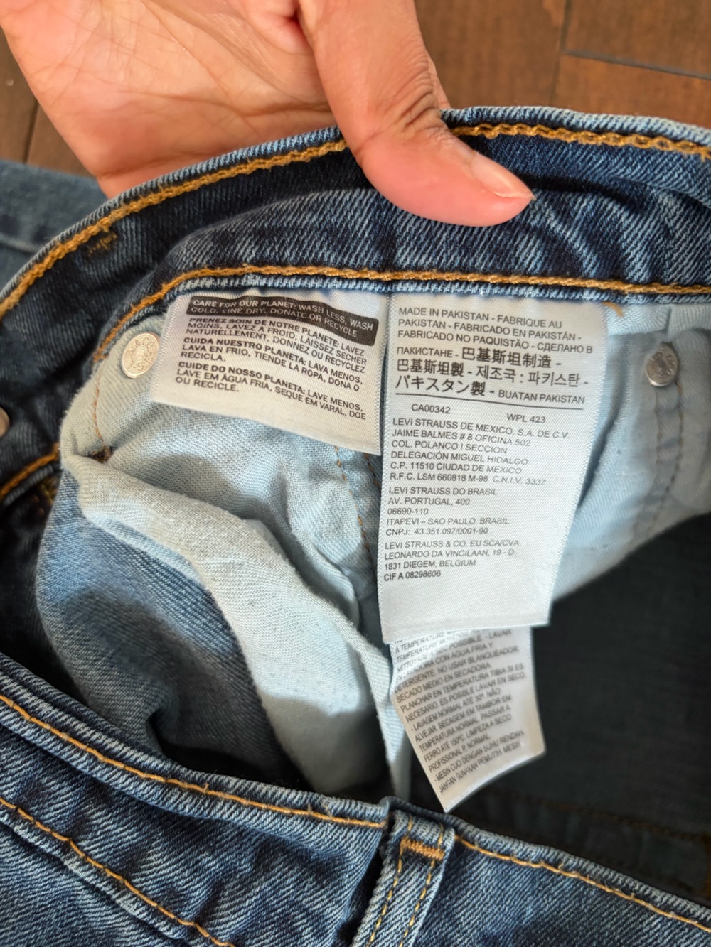 Levi's Men's Straight Jeans - Blue Denim - Picture 4 of 4